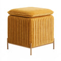 Pouf carré aux lignes épurées, coloris gris