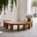 Banc décoratif en bois, coloris brun naturel