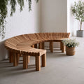 Banc décoratif en bois, coloris brun naturel