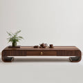 Table basse en bois, coloris brun foncé