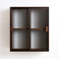 Meuble de rangement en bois, coloris brun foncé