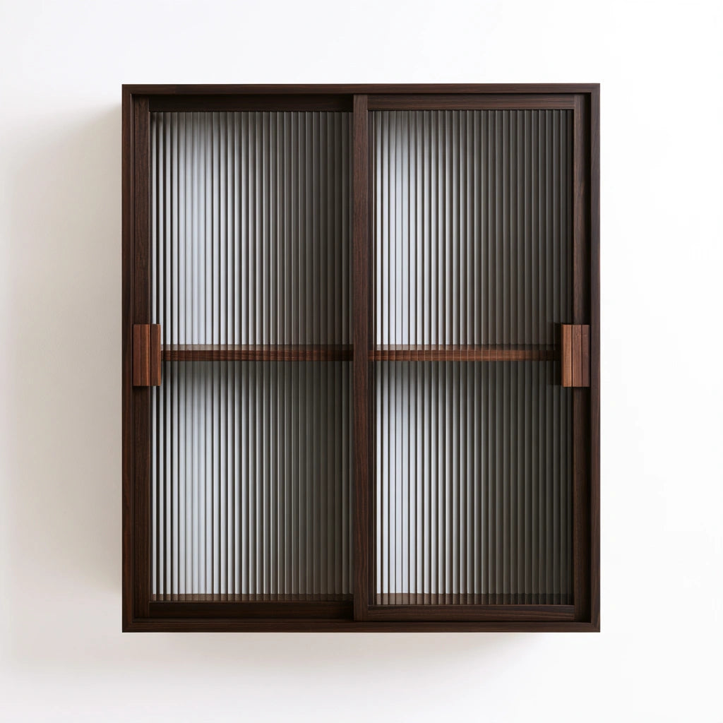 Meuble de rangement en bois, coloris brun foncé