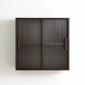 Meuble de rangement en bois, coloris brun foncé