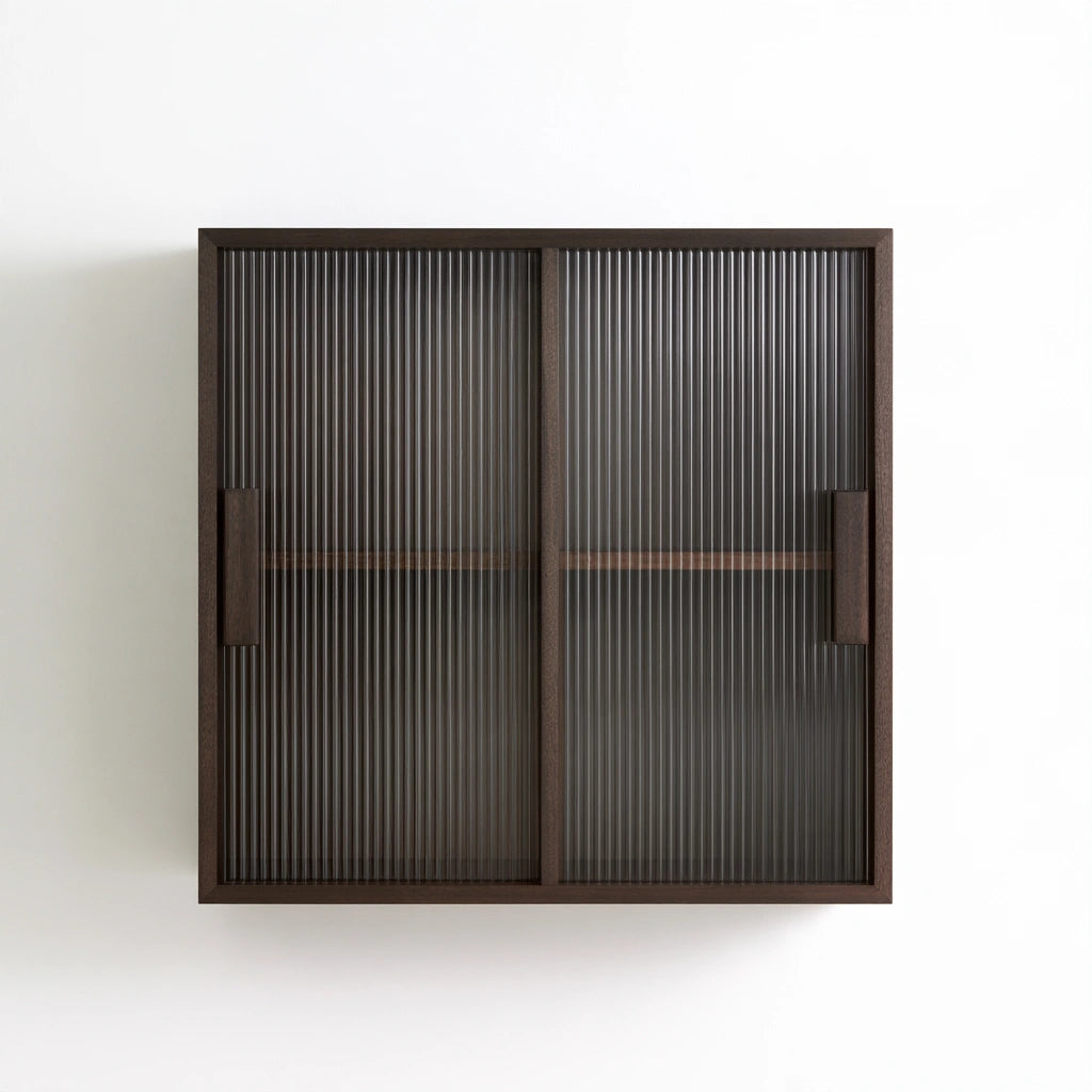 Meuble de rangement en bois, coloris brun foncé