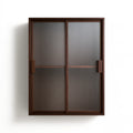 Meuble de rangement en bois, coloris brun foncé