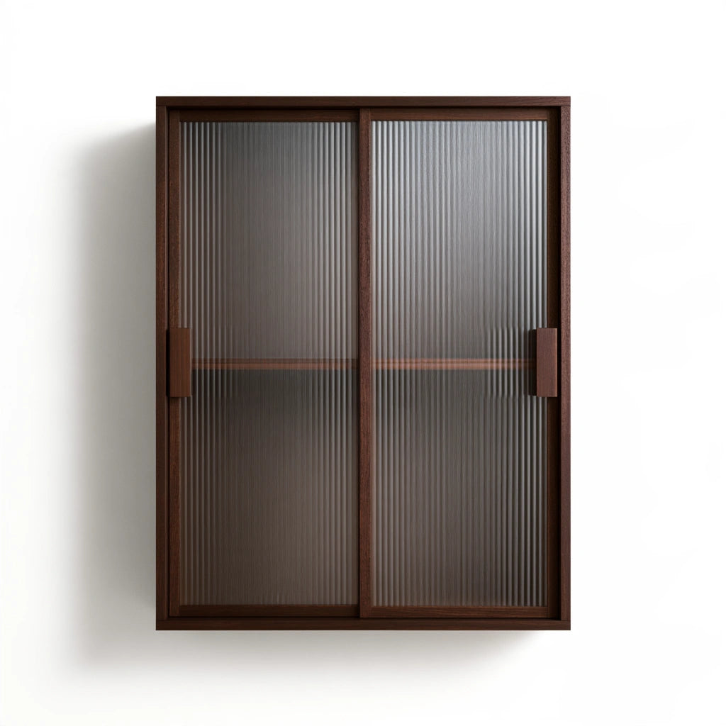 Meuble de rangement en bois, coloris brun foncé