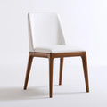 Chaise de salle à manger aux lignes épurées, coloris blanc